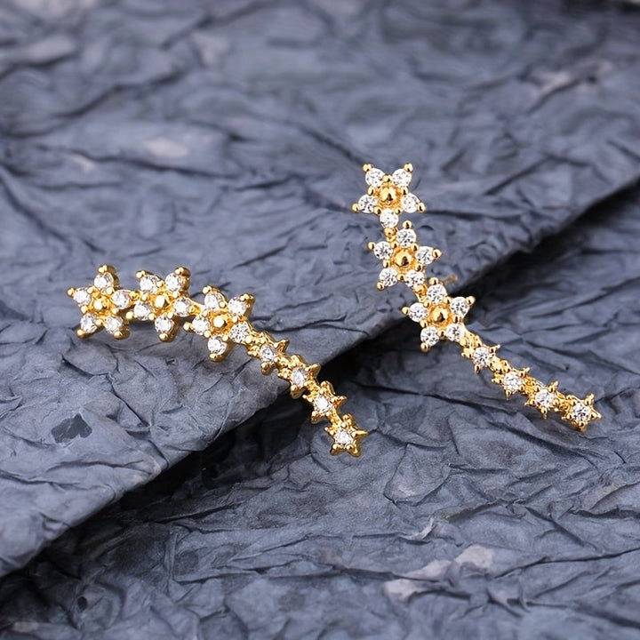 Boucles d'oreilles intemporelles en forme de fleur