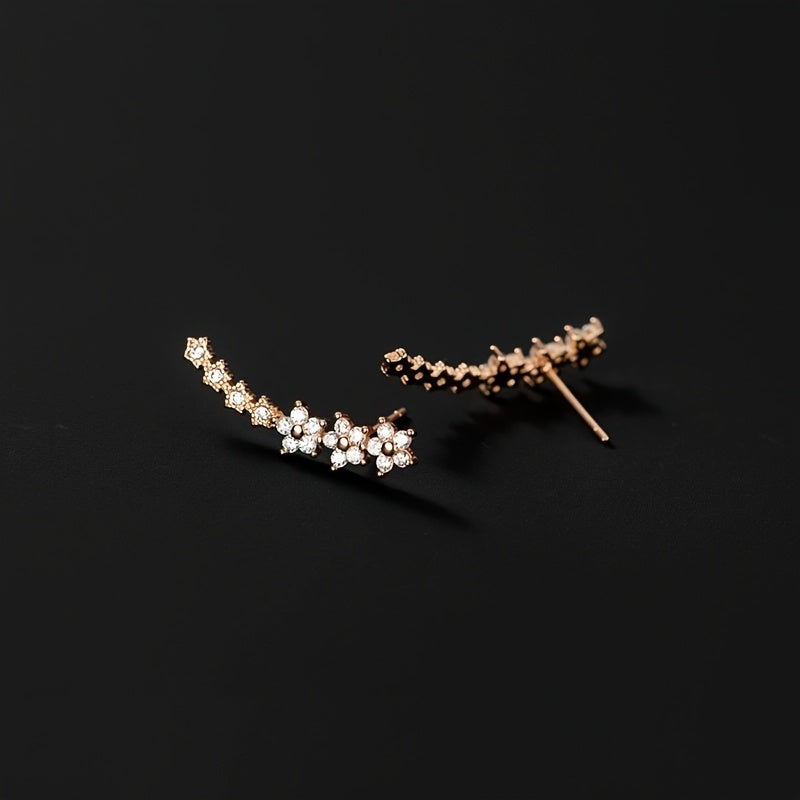 Boucles d'oreilles intemporelles en forme de fleur