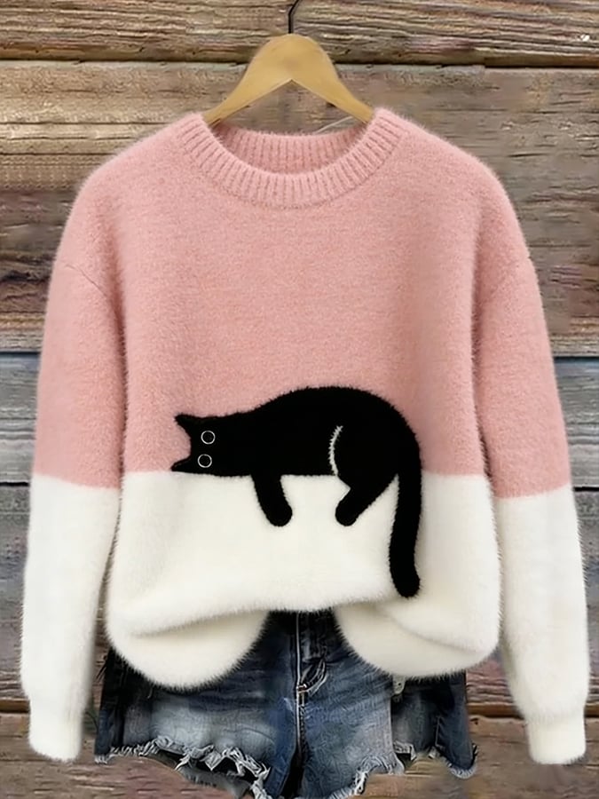 Lorea | Pull à imprimé chat