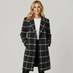 Adriana | Plaid Winter Trench Coat