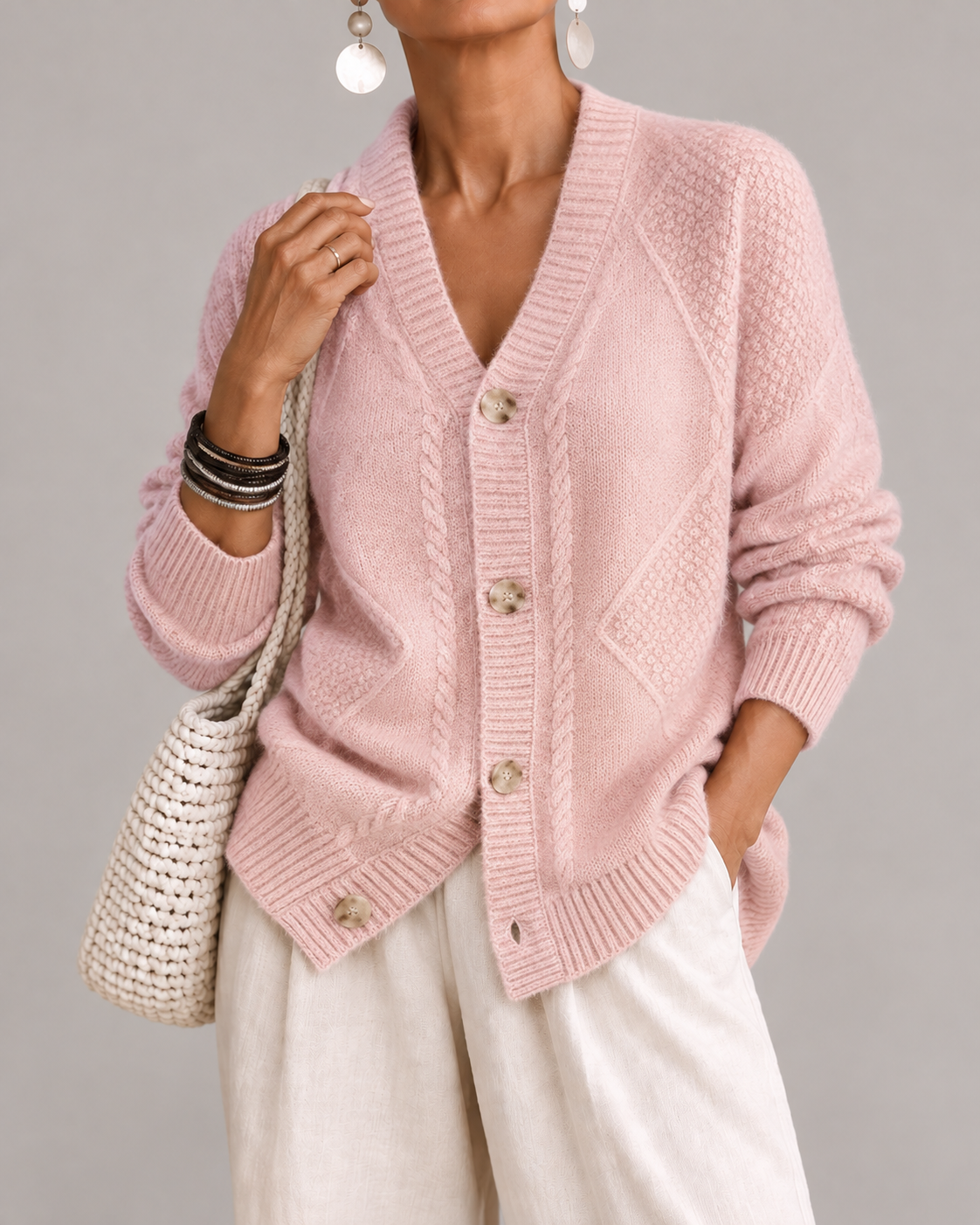 Lenna | Elegant button knit cardigan