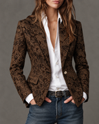 Georgina | Paisley Jacquard Fitted Blazer