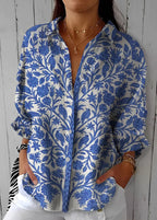 Frederike | Blue Garden Blouse