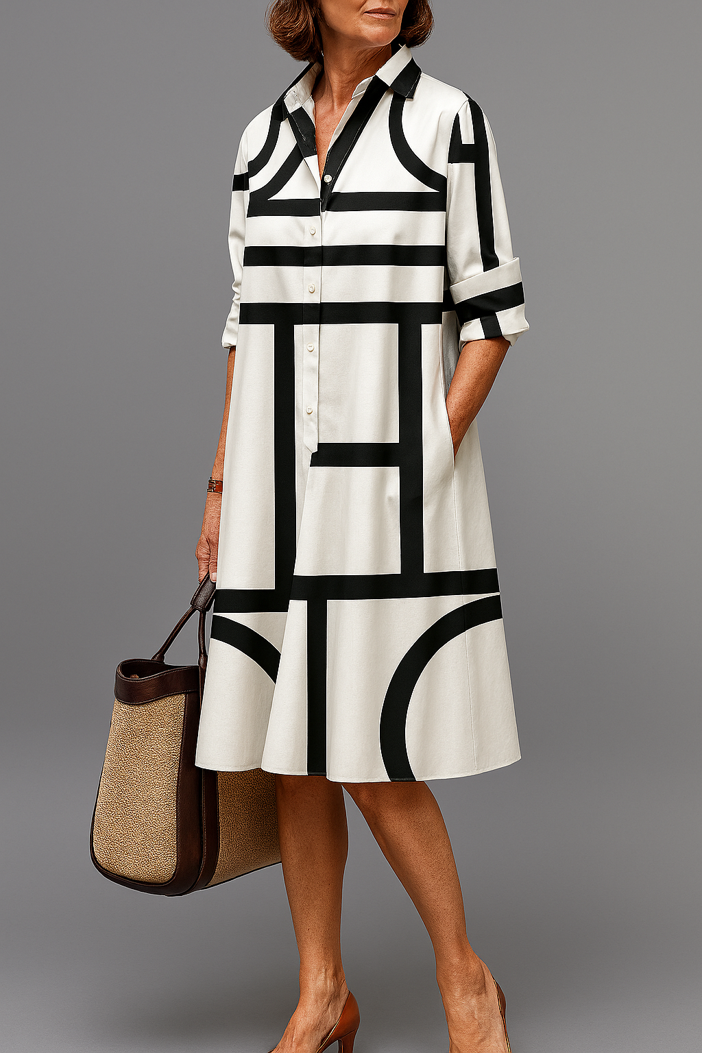 Ellie | Robe midi chic et soignée