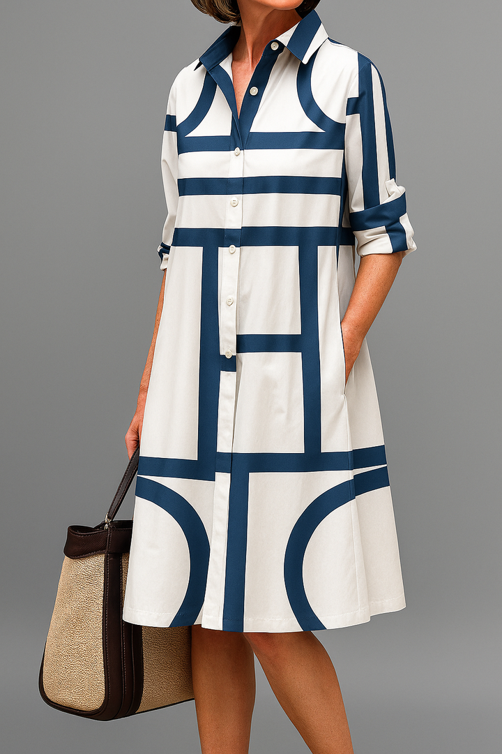 Ivona | Robe midi élégante et soignée
