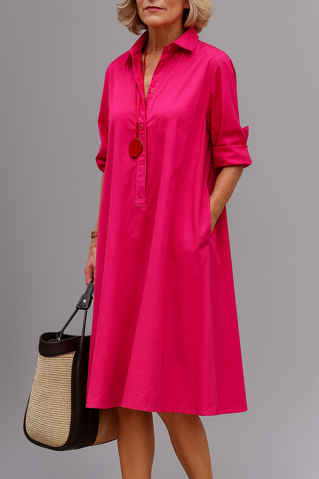 Simona | Robe midi soignée et élégante