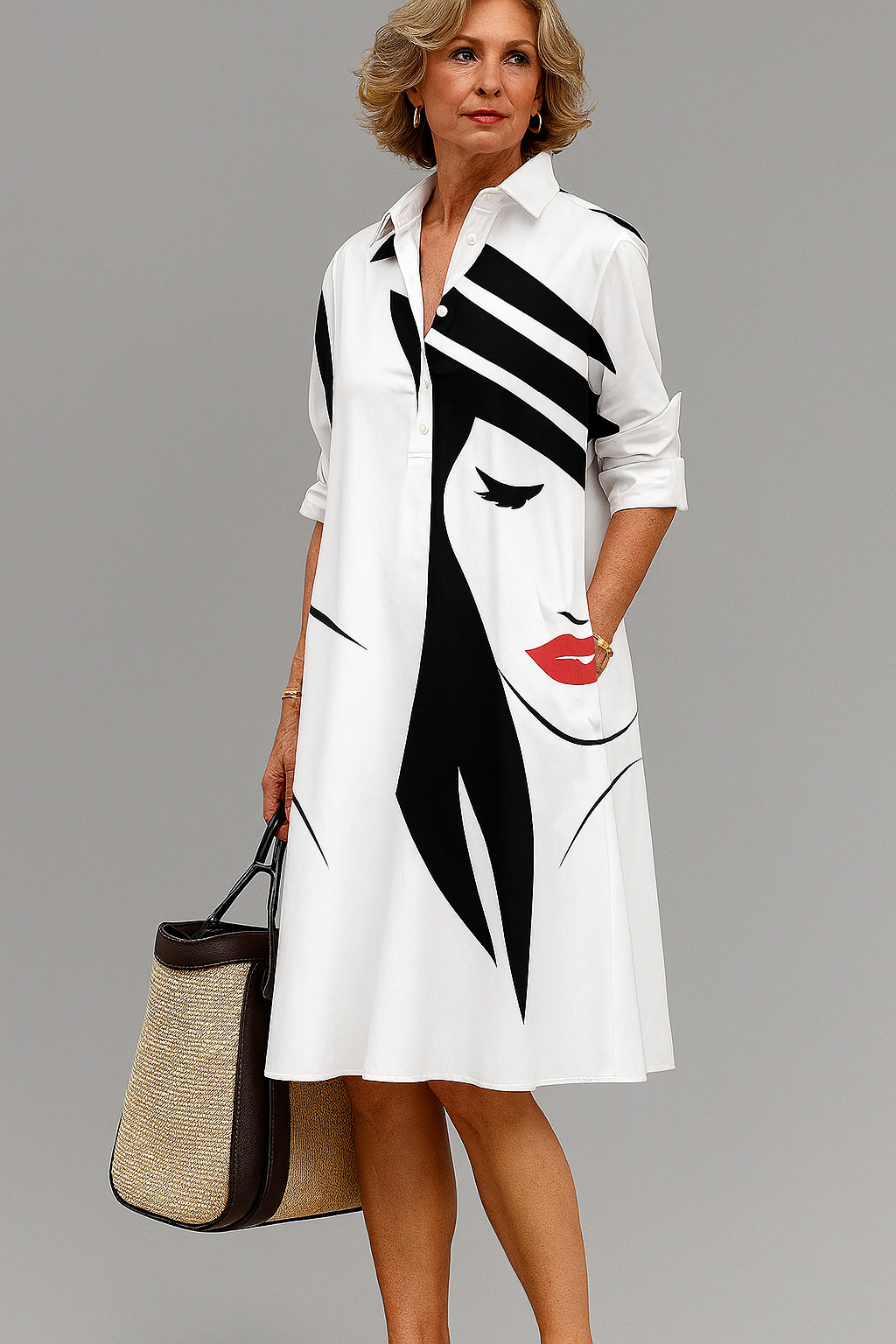 Bella | Robe midi soignée et stylée
