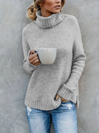 Bonnie | Women's Ribbed Knit Turtleneck Sweater