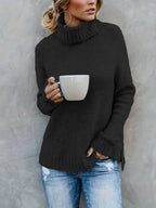 Bonnie | Women's Ribbed Knit Turtleneck Sweater