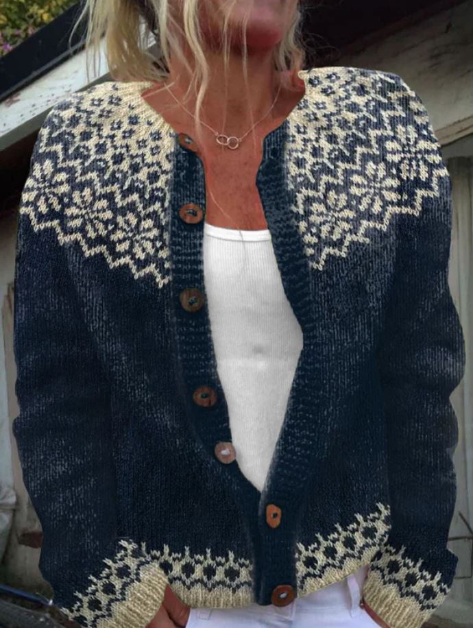 Hadley | Snowflake Contrast Sweater