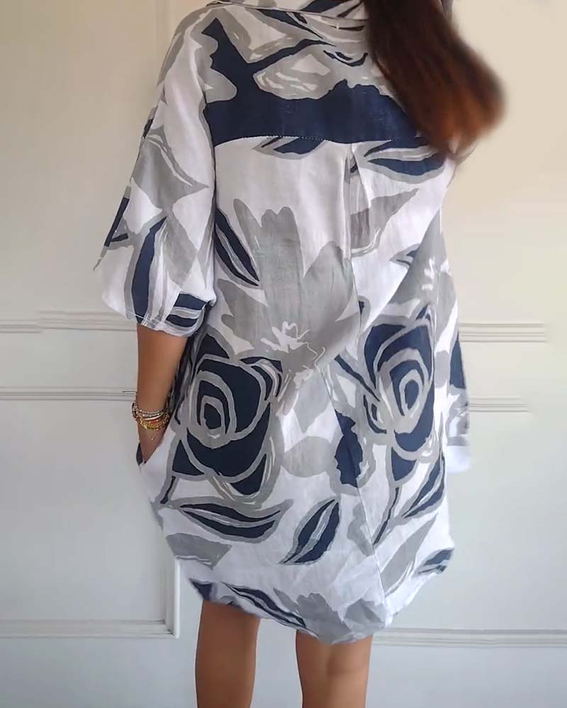 Samantha | Floral Shirt Dress