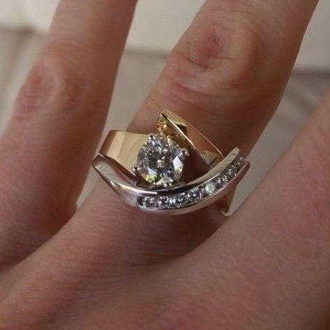 Vintage gold and silver ring