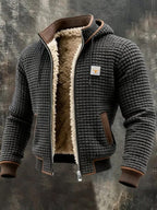 Nathaniel | Sherpa-Lined Waffle Jacket