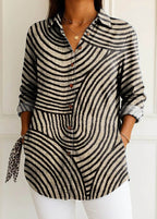 Ingrid | Spiral Stripe Shirt