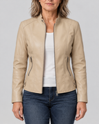 Adaline | Stand-Collar Moto Jacket