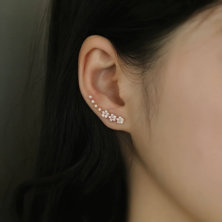 Boucles d'oreilles intemporelles en forme de fleur