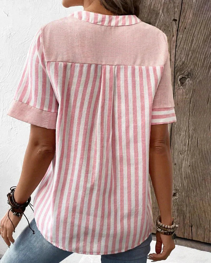 Meline | Soft Striped Blouse