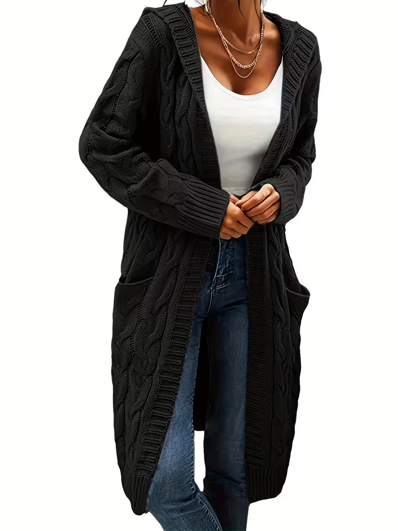 Harper | Long Hooded Cardigan