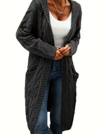Harper | Long Hooded Cardigan