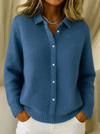 Zofia| Textured Knit Button-Up Cardigan