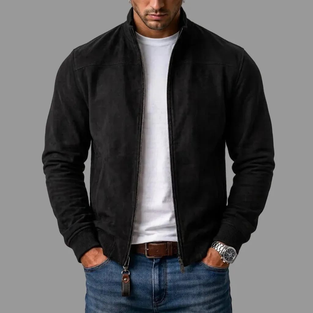Thatcher | Suede Bomber Jacket