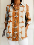 Asta | Earthy Geometric Blouse