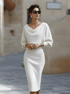 Lyla | Elegant Round Neck Midi Dress
