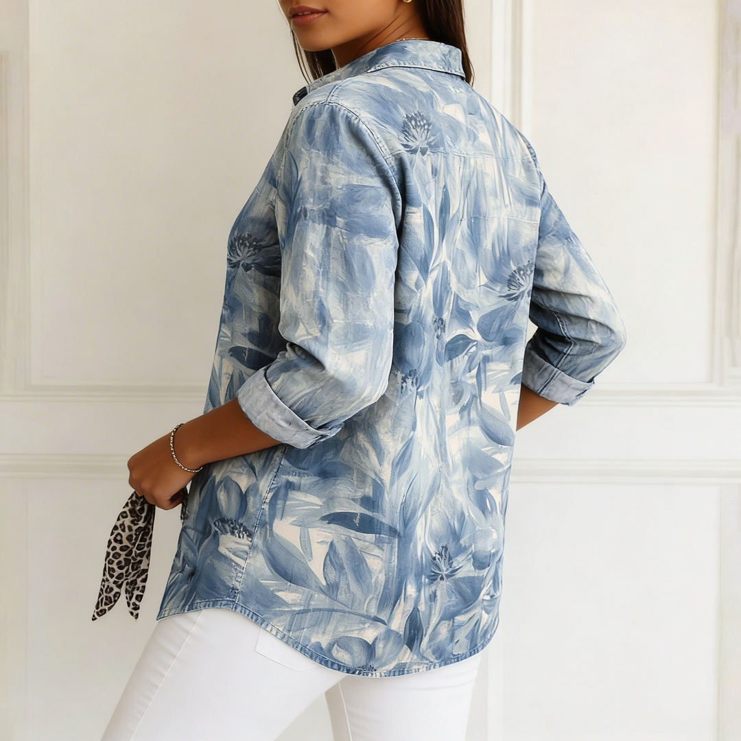 Bega | Blouse à fleurs bleues