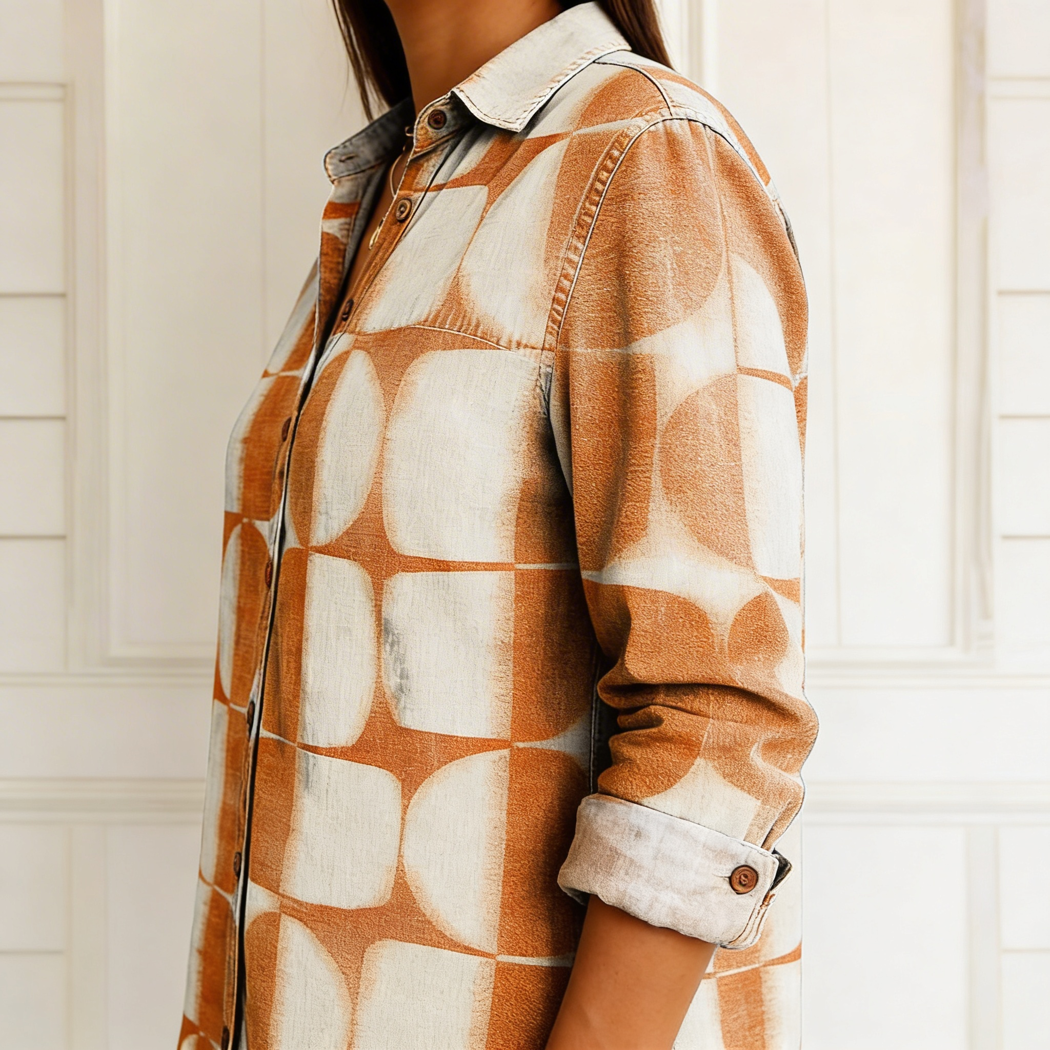 Asta | Earthy Geometric Blouse