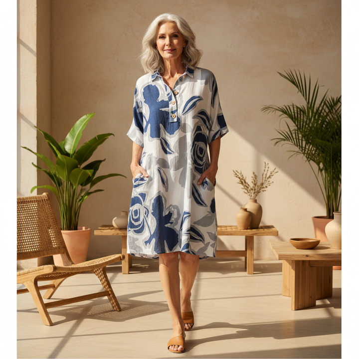 Samantha | Robe chemise fleurie