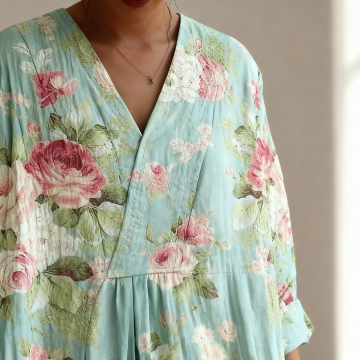 Ashlee | Robe à imprimé rose fleuri