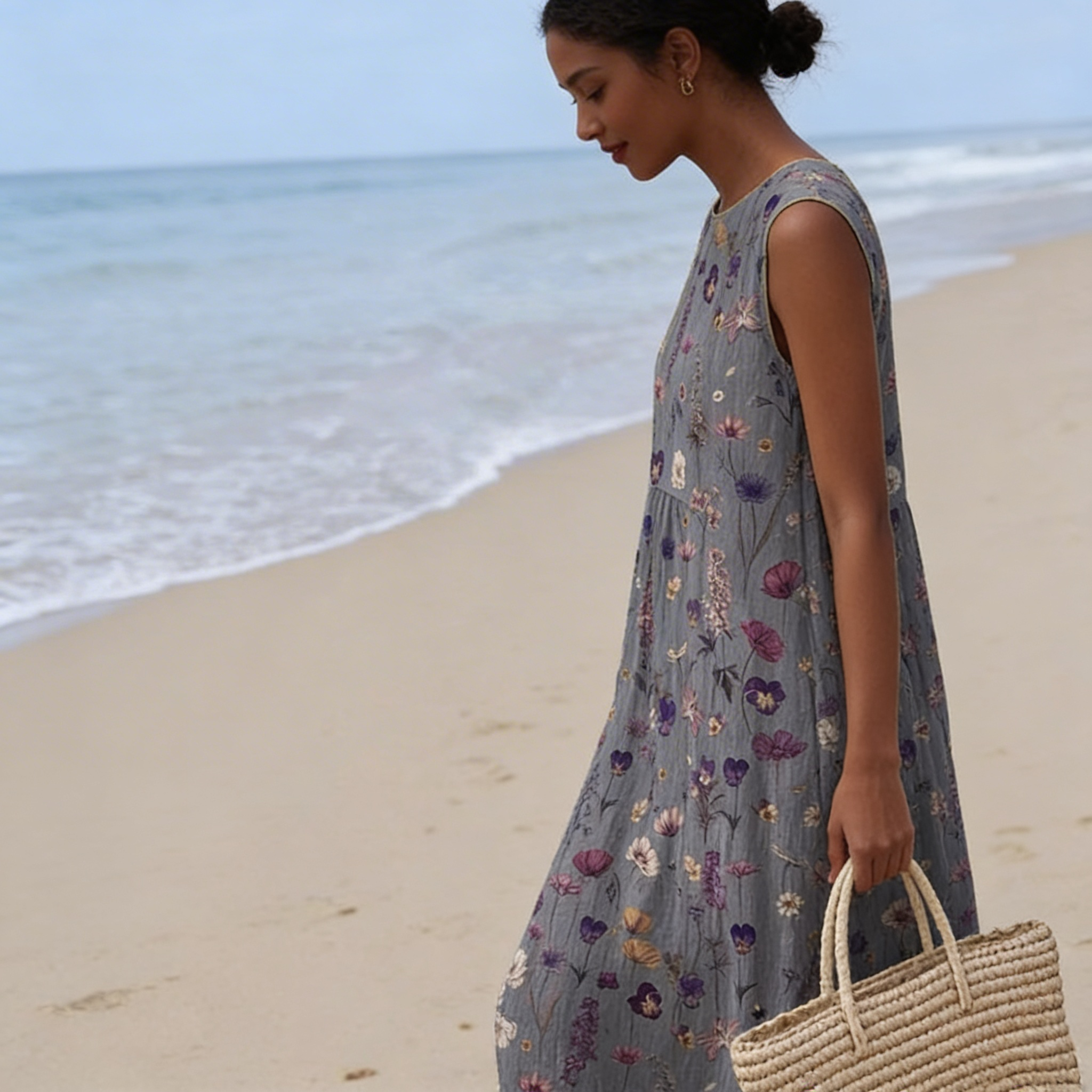 Gwen | Robe midi fleurie