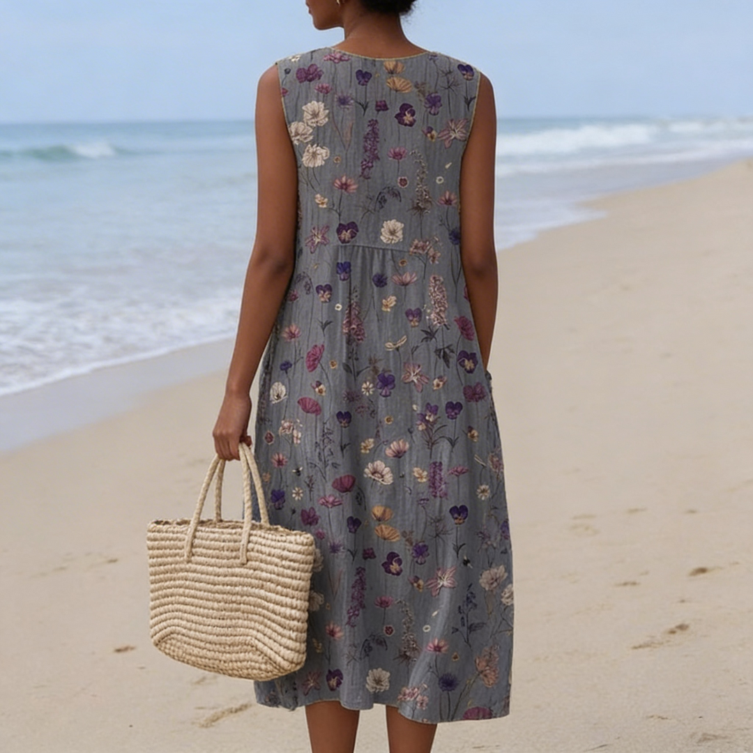 Gwen | Robe midi fleurie