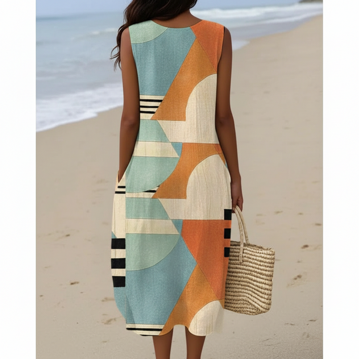 Irina | Robe Midi Géométrique