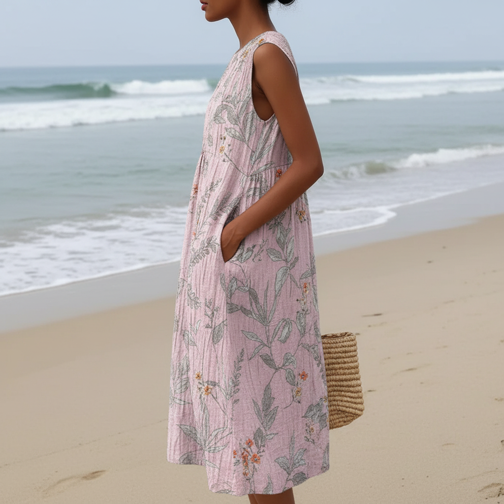 Nadia | Robe midi botanique