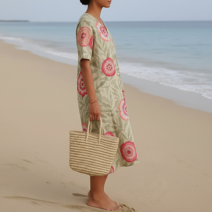 Caitlyn | Robe florale feuille et mandala