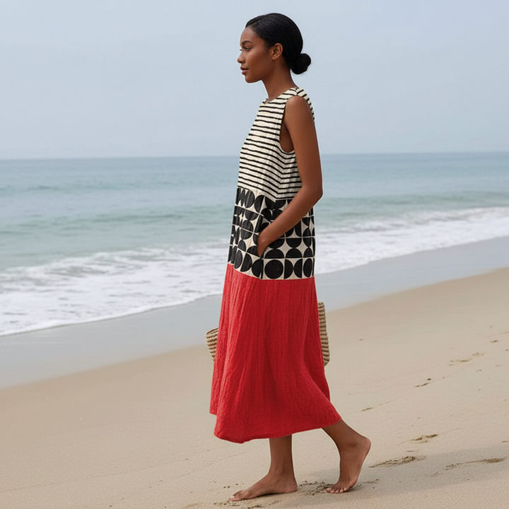 Jane | Robe midi color block