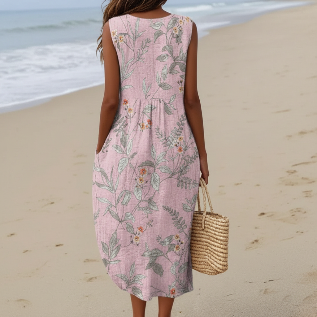 Nadia | Robe midi botanique