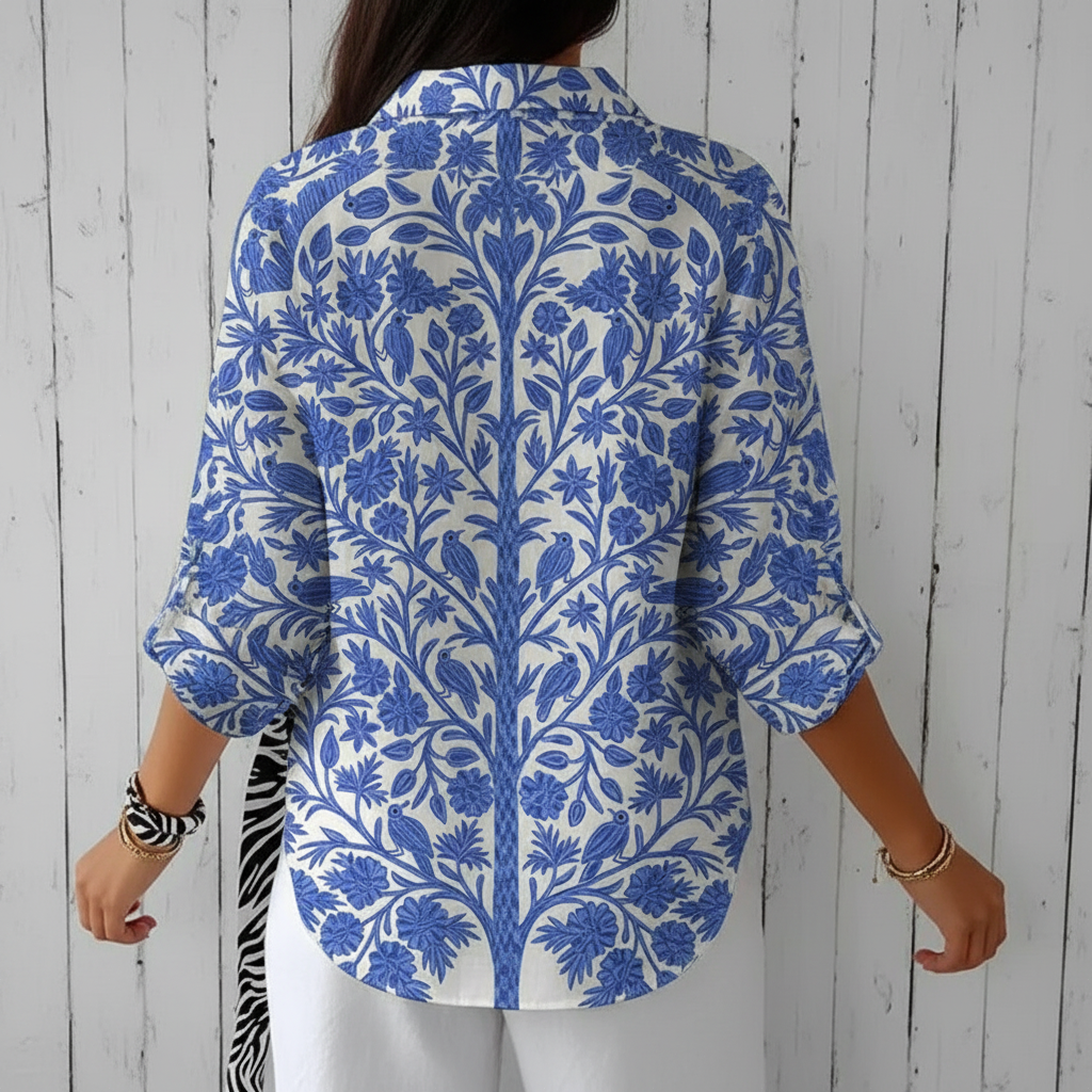 Frederike | Blue Garden Blouse