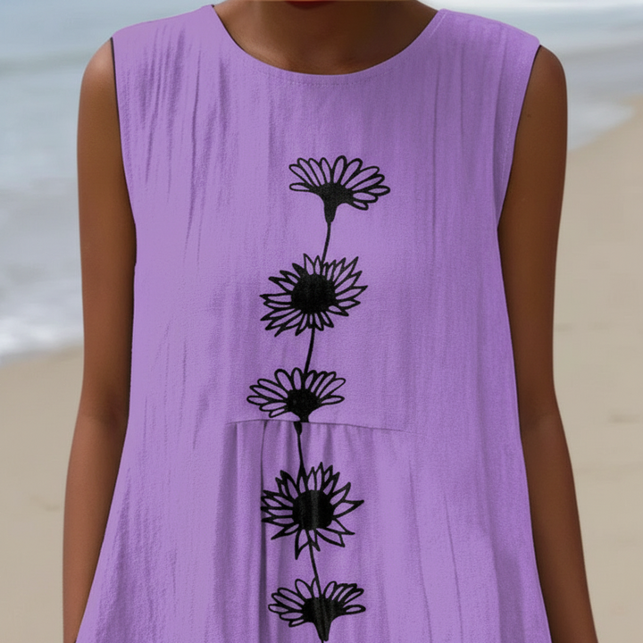 Andrea | Robe midi Violet Bloom