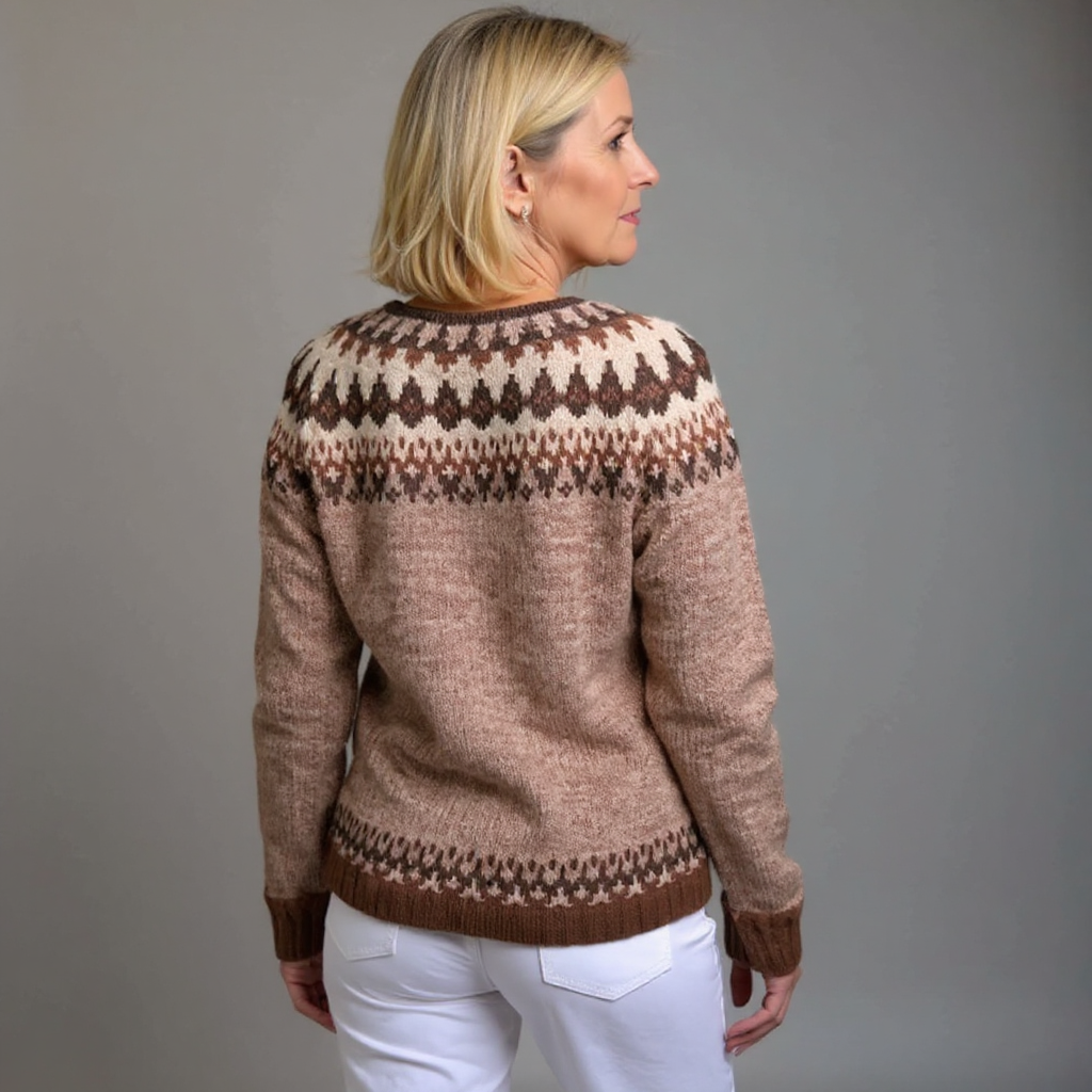 Peyton | Chevron Trim Ribbed Sweater