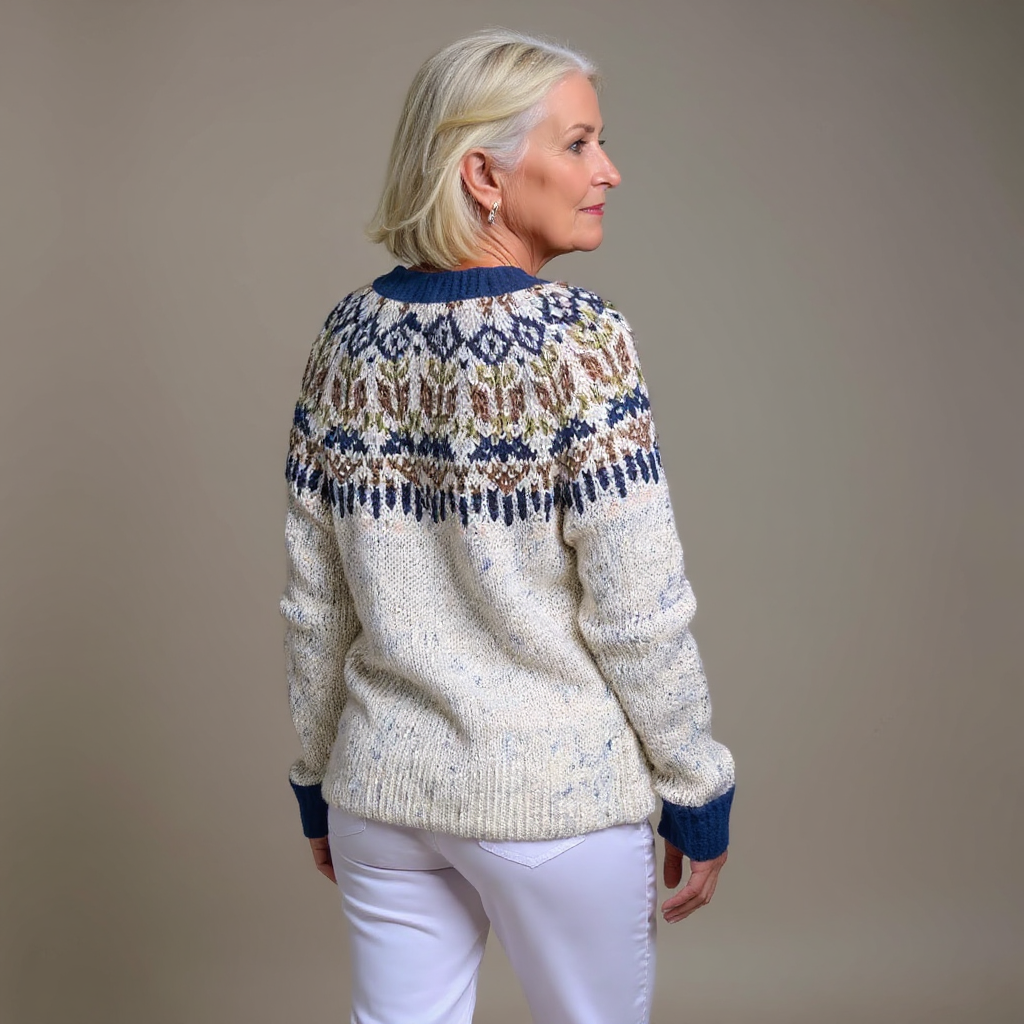Hailey | Fair Isle Yoke Cardigan