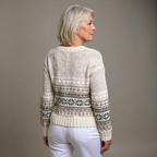 Amira | Hem-Banded Snowflake Cardigan