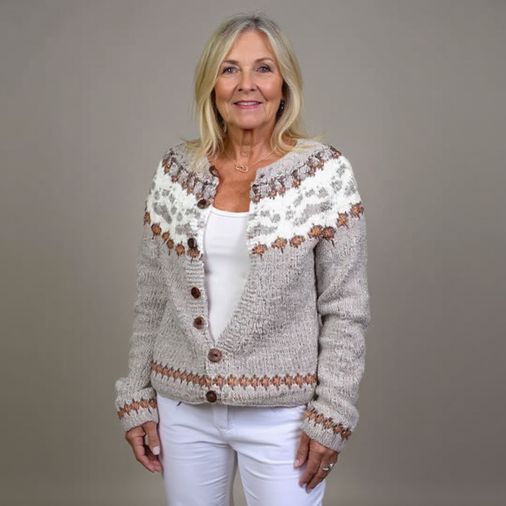 Mallory | Spotted Yoke Cardigan