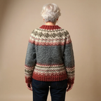 Atasha | Slate Rust Leaf Band Cardigan