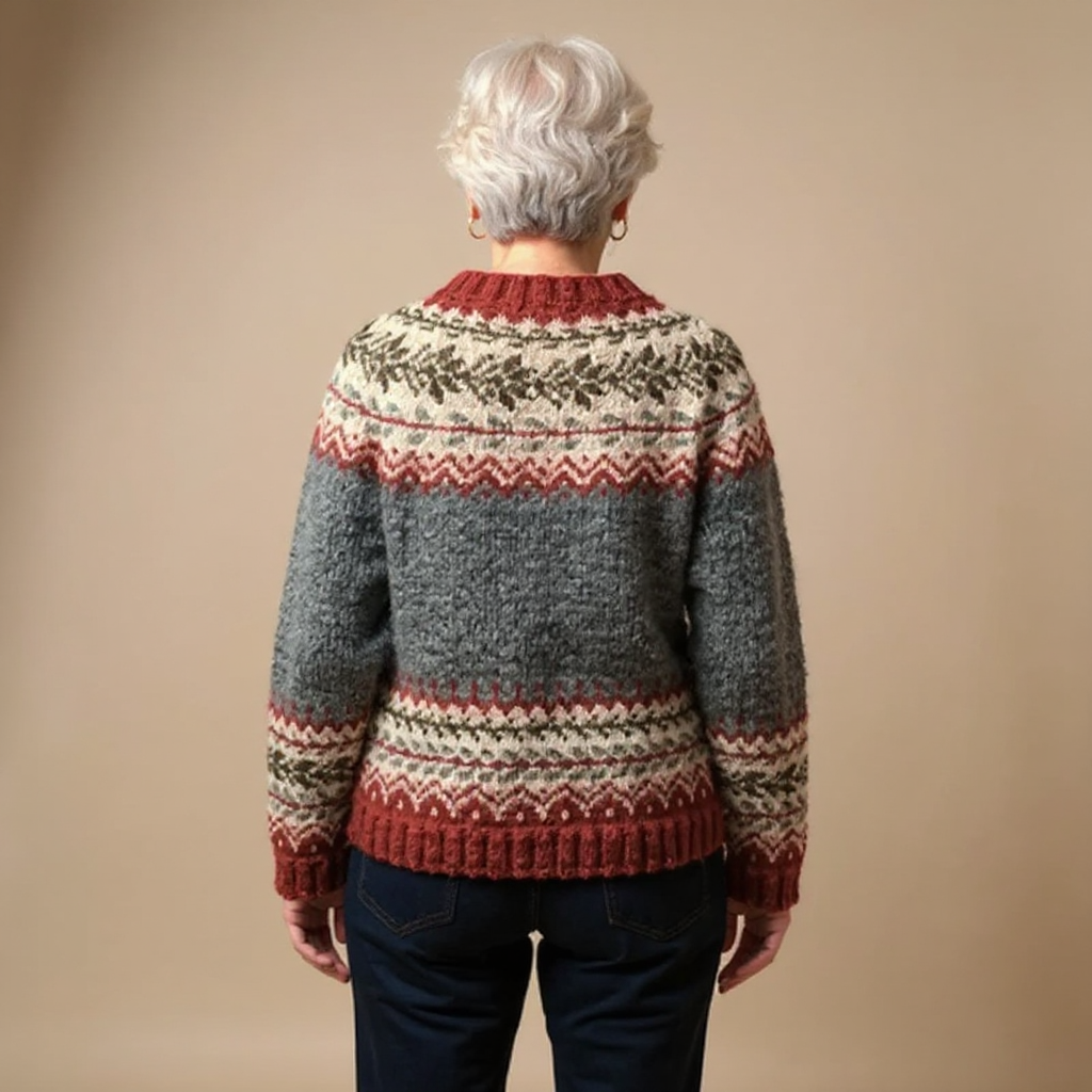 Atasha | Slate Rust Leaf Band Cardigan