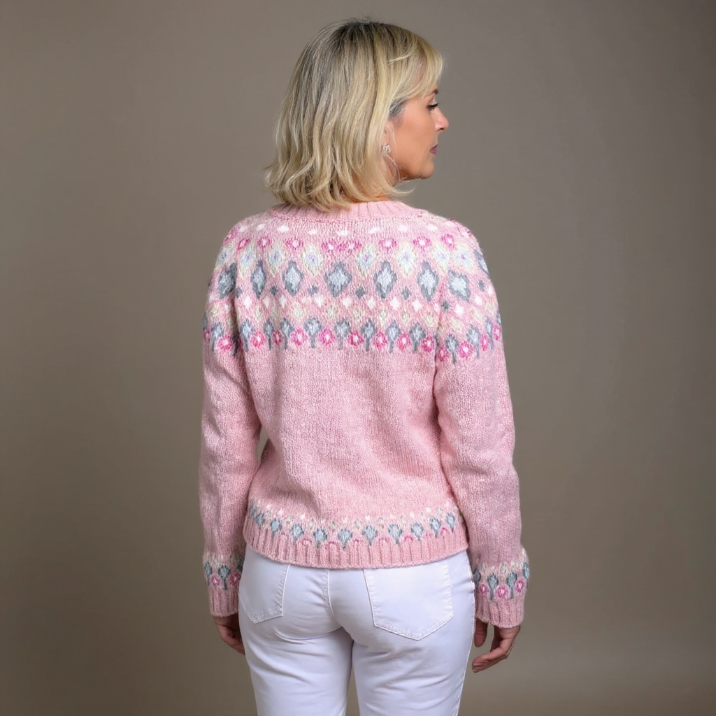 Hattie | Blush Fair Isle Cardigan