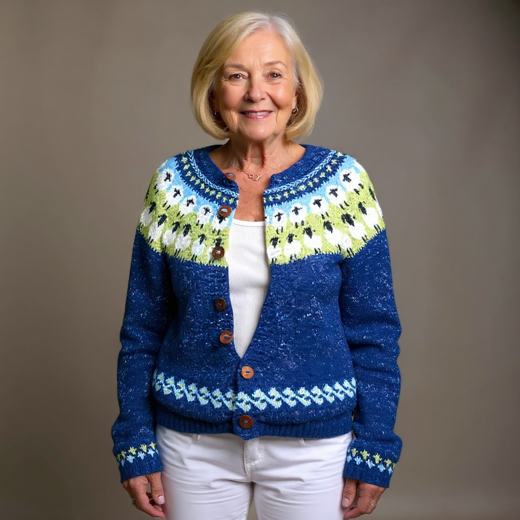 Sharon | Pastoral Sheep Cardigan