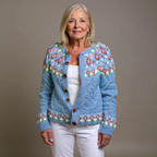 Quinnie | Powder Blue Floral Cardigan