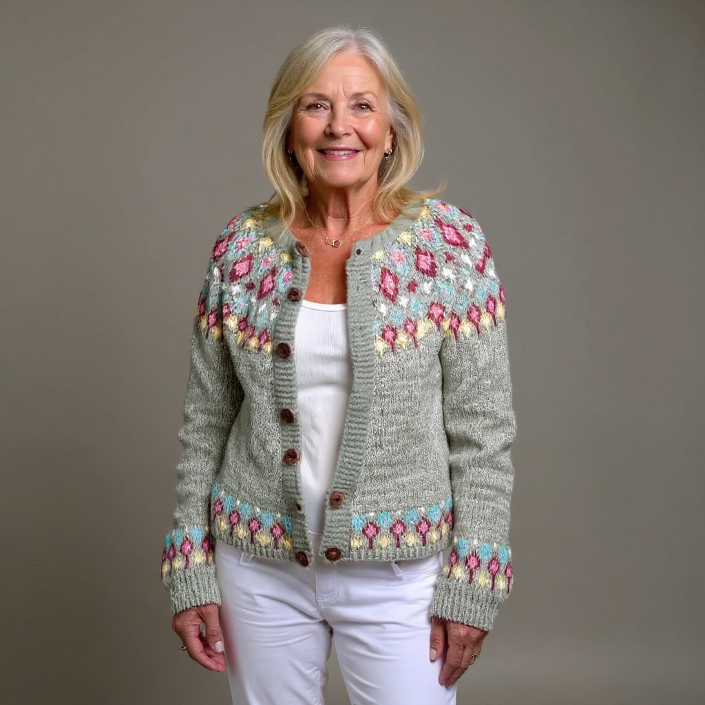 Macy | Pastel Mosaic Cardigan